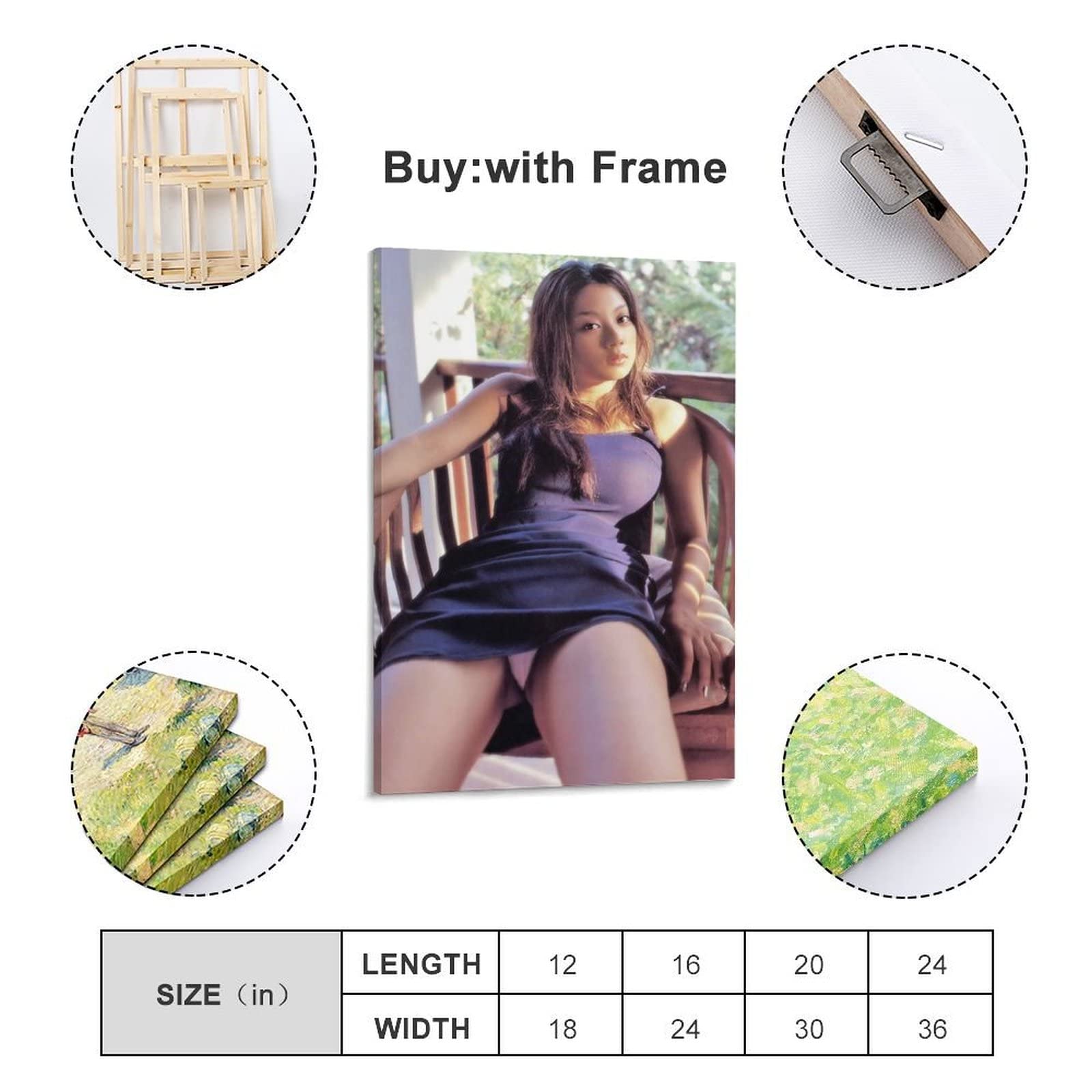 Amazon.co.jp: 小池栄子写真セクシー絵画ポスター オフィス ベッド